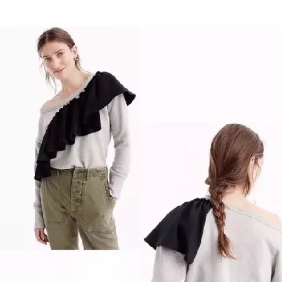 J Crew Ruffle Sweatshirt - Picture 7 of 7